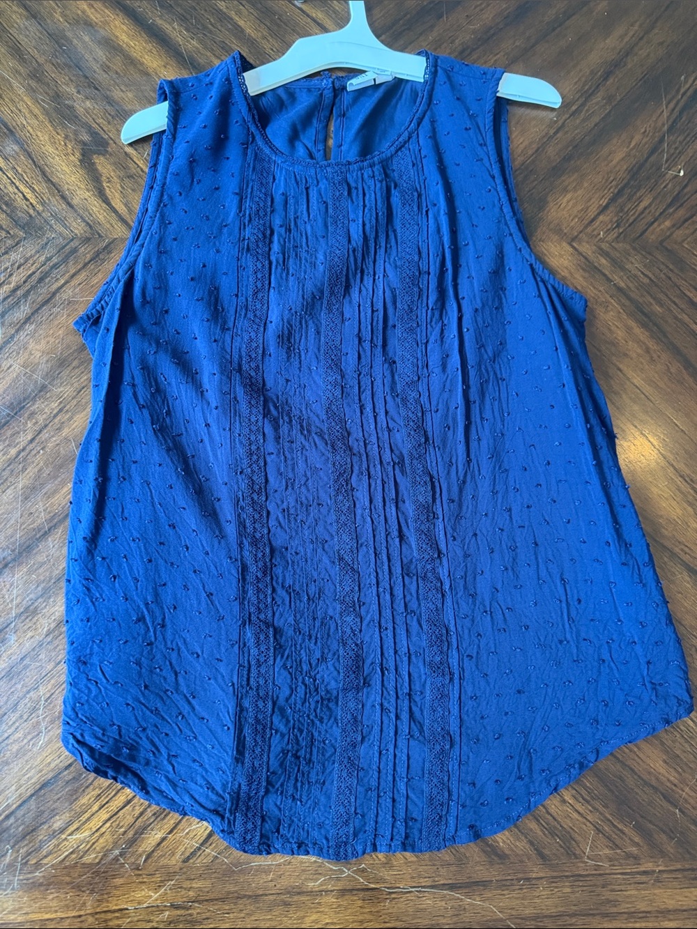 Gap Sleeveless Pintuck Detail Women's Top - Blue